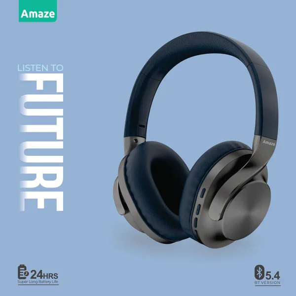 Amaze A650 Wireless Headphone - Silver/Brown - Navy Blue - Sea Green - Dark Gray - Image 2