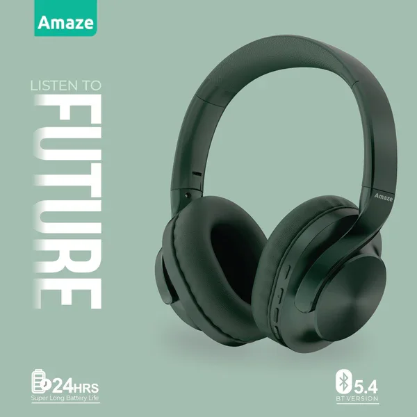 Amaze A650 Wireless Headphone - Silver/Brown - Navy Blue - Sea Green - Dark Gray - Image 3