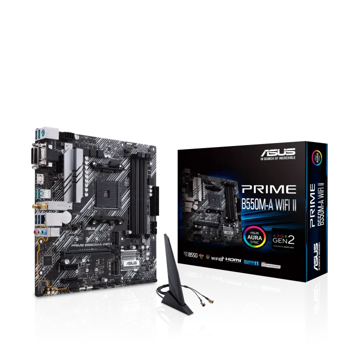 ASUS PRIME B550M-A WIFI II Ryzen AM4 micro ATX motherboard