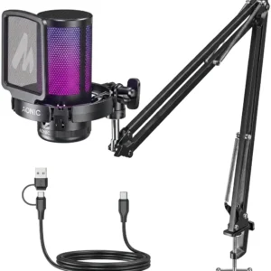Maono DGM20S Wireless Condenser Podcast Mic - With Stand