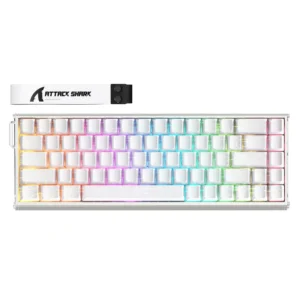 Attack Shark X68 Max HE Aluminium Keyboard - White Contours Magnetic Switch - Starlight White Magnetic Switch